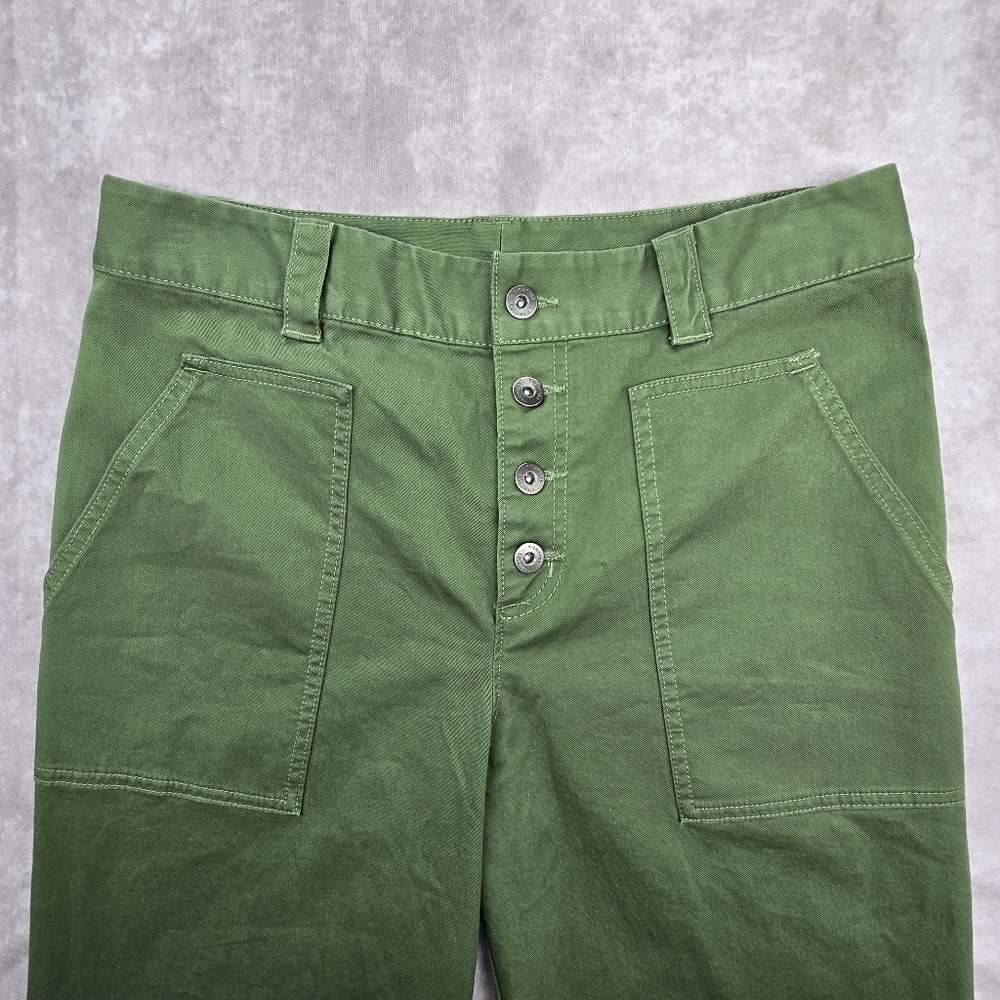 Columbia Green Cotton Blend Button Fly Pants - Picture 4 of 12